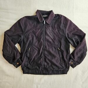 London Fog Eclectic Grandpa Bomber Jacket Black Full Zip Men S Women M